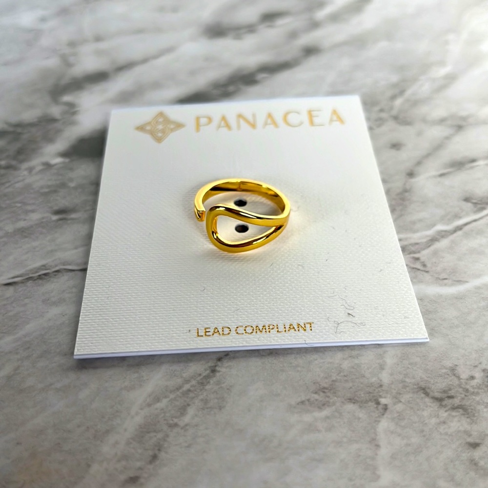 NEW Panacea gold color open ring sz 6